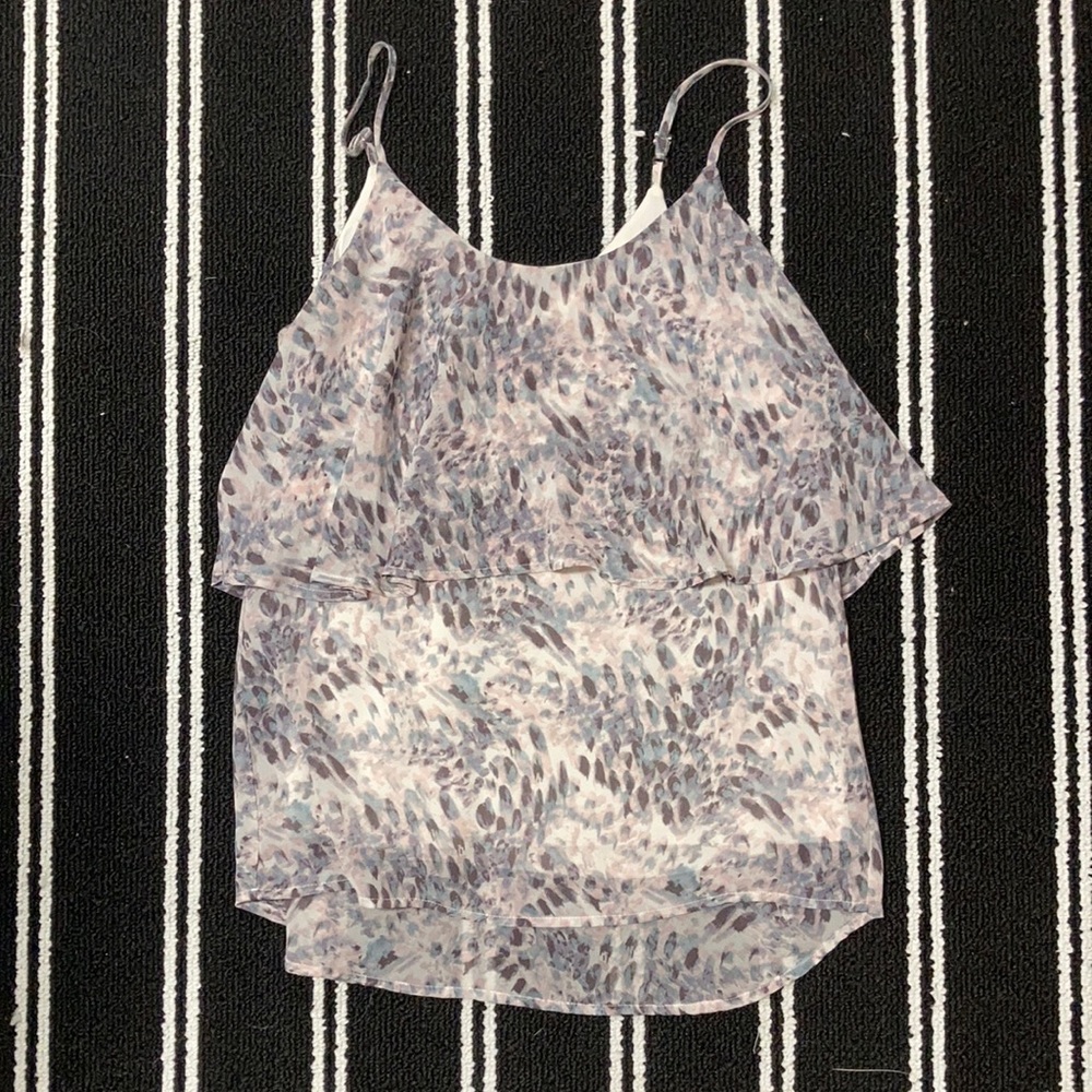 Maurices Size S Blouse Violet Pattern